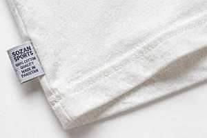 Camiseta de Poliéster Transpirable Blanca para Hombre, Manga Corta, Cuello Redondo, con Estampado de Letras, Corte Regular, Informal - Product Image 4