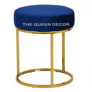 Muebles de Lujo, Taburete Otomano Cuadrado de Acero Inoxidable con Tela Marrón, Accesorios para el Hogar, Otros Artículos de Decoración - Product Image 6