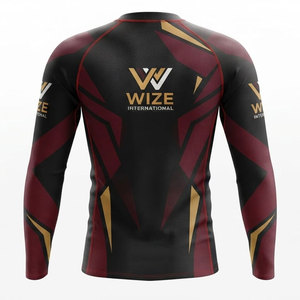 Wholesale Half Sleeve Custom Printed BJJ & MMA <b>Men's</b> Rash guard Solid Color Sportswear at Wholesale Price <b>Compression</b> <b>Shirt</b> - Product Image 2