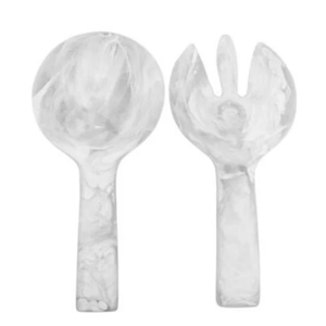 Service à salade classique en résine avec motif tourbillon rose, fabriqué à la main pour le thé, le sucre, la salade, décoration de table élégante, couverts de cuisine écologiques - Product Image 6