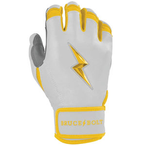 Chrome Series Short Cuff Batting Gloves Yellow Lightweight Design Infield Outdoor Use Sports Gloves Supplier BRUCE BOLT - Product Image 5