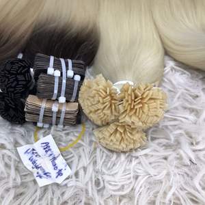 I TIP Meilleures ventes Extensions de cheveux humains chinois 100% vierges Remy longues, lisses crépus, sans traitement chimique, non teintes, couleur plus foncée - Product Image 1