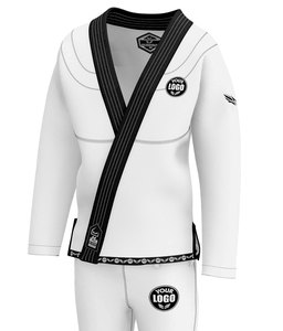 Kimono de Jiu Jitsu Brasileño BJJ con Logotipo Personalizado, Uniforme Profesional de Artes Marciales de Algodón con Tejido Perla para Competencia y Entrenamiento - Product Image 1