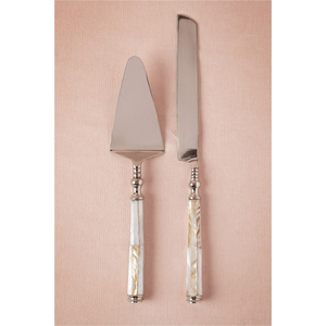 Deluxe Quality Metal <b>Cake</b> <b>Server</b> Spreader and Chopper Set of 2 Stainless Steel with Gold Handles Perfect for Cheese Serving - Product Image 6