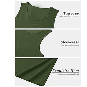 Camiseta sin mangas para gimnasio para hombre – Camiseta deportiva transpirable de secado rápido – Chaleco ligero para correr y hacer ejercicio para entrenamiento y deportes - Product Image 6