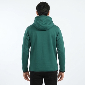 Sudadera con Capucha de Forro Polar Verde para Hombre, Corte Regular, Color Sólido, Ropa Casual de Invierno - Product Image 2