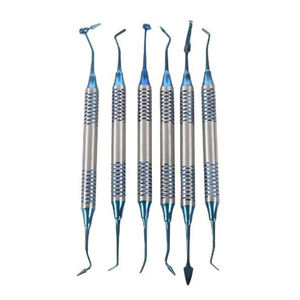 Espátulas de Resina Compuesta Dental de 6 Piezas, Acero Inoxidable con Revestimiento de Titanio JS-FI-004 Clase I, Uso Clínico, OEM Quirúrgico - Product Image 3