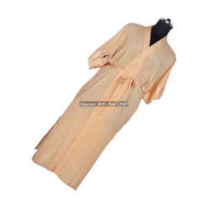KL003 Beautiful Vintage Silk Sari Kimono Long Silk Handmade <b>Women</b> <b>Robes</b> Pockets Belt Summer Low Rise ODM - Product Image 2