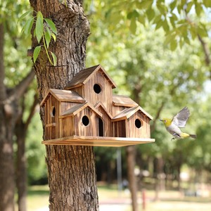 Nichoir pour oiseaux en teck artisanal de qualité supérieure - Vente en gros - Design de toit en cuivre - Product Image 1