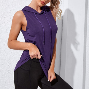 Hoodies sans manches pour femmes, imprimés, style activewear, tissu lisse, léger, toucher doux, tendance streetwear, mode gym - Product Image 2