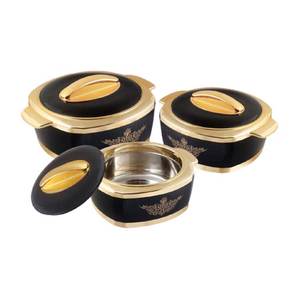 Professionnels dans la vente de casseroles rondes de qualité supérieure, résistantes au four, ensemble de 3 pièces avec couvercle, d'origine indienne. - Product Image 1
