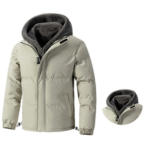 2026 Winter <b>Waterproof</b> Reversible <b>Parka</b> for Men Padded Eco-Friendly Plus Size Thick Fleece Warm Winter Coat - Product Image 4