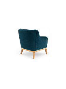 Fauteuil lounge en cuir de luxe de style mid-century avec structure en bois naturel, fauteuil confortable pour salon, hôtel, café, mobilier - Product Image 6