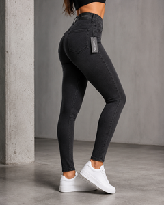 FANKES - Jeans de Mezclilla para Mujer, Cintura Alta, Azul Oscuro, Corte Recto, Estilo Vintage, Largos, Casuales, Impermeables, Transpirables, Tejido de Lona, para Otoño, OEM - Product Image 4