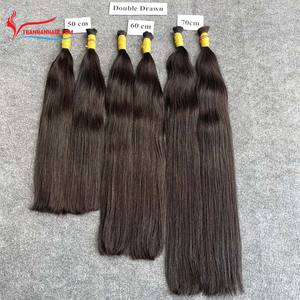 Extensions de cheveux Remy vierges vietnamiennes de haute qualité 100% paquets de cheveux en vrac alignés sur les cuticules 100g qu'un cheveu - Product Image 5