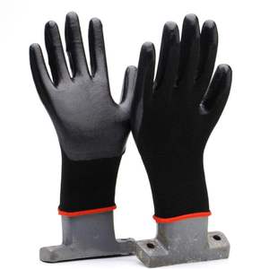 Anti-Slip <b>Textured</b> Nitrile Safety Gloves Knit Wrist General Purpose Latex-Free <b>Powder</b>-Free - Product Image 4
