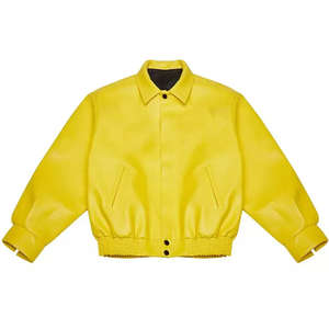 Blouson de travail personnalisé pour homme, style motard, en cuir, avec fermeture éclair, vente en gros, blouson rétro en cuir pour homme - Product Image 3