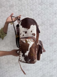 Latest Trending Design Cowhide Leather <b>Backpack</b> Hair On Hide Stylish <b>Backpack</b> <b>School</b> Bags Unisex Unique Designer Bag - Product Image 2