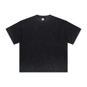 T-shirt à manches courtes pour homme, col rond, noir, surdimensionné, décontracté, 100% coton, jersey tricoté, anti-UV, respirant - Product Image 5