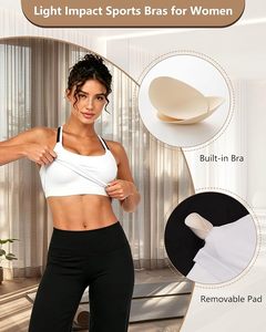 Soutien-gorge de sport à compression et maintien élevé pour femme avec bande élastique large pour la gym, la course, le yoga et les sports de plein air - Product Image 4
