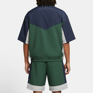 Ensemble court coupe-vent pour homme de qualité supérieure - Coupe décontractée 100% nylon, ensemble court respirant en polyester color block pour homme - Product Image 5