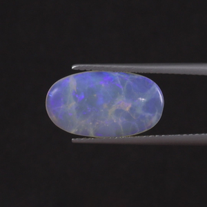 Opale naturelle blanche 100% pure, pierre précieuse en vrac, 3,68 carats, taille ovale 17x9,5mm, certifiée IGI, taillée à la main, polie, cirée/huileée, bijoux légers - Product Image 1
