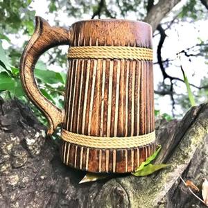 Meilleures ventes - Chopes à bière en bois artisanales de qualité supérieure - Design classique - Réutilisables - Portables - Personnalisables - Qualité d'exportation - Prix de gros - Product Image 6