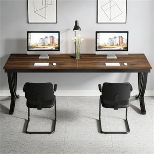 Scrivania da Ufficio Spaziosa per Due Persone con Struttura in Metallo Stabile, Scrivania per Computer o Studio - Product Image 4