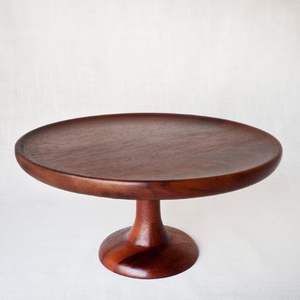 Elegante Soporte para Tartas de Madera Tallada, Base Circular para Presentación de Pasteles, Plataforma Sólida para Exhibición en Panadería - Product Image 3