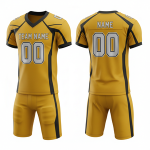 Conjunto de Uniforme de Fútbol Americano Personalizado con Logotipo Frontal, 100% Poliéster, Antibacteriano, de Secado Rápido, para Todas las Temporadas - Product Image 3