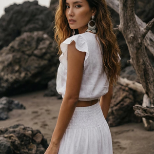 เสื้อครอปผ้าฝ้ายสำหรับผู้หญิง เสื้อครอปฤดูร้อน เสื้อสตรีทแวร์ลำลองน่ารัก เสื้อน้ำหนักเบา ชุดใส่ได้ทุกวัน ไซส์พลัส - Product Image 2