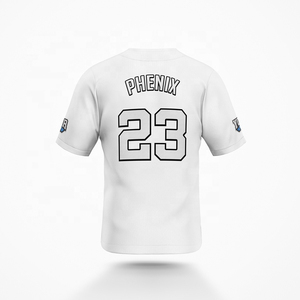 Maillot de baseball haute performance personnalisé avec logo d'équipe, respirant, anti-humidité, à boutons, pour le sport et les matchs - Product Image 2
