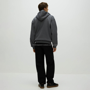 Sweat à capuche en molleton français de luxe Nardon Apparel, double fermeture éclair, 100% coton lourd 500 g/m², fermeture éclair épaisse personnalisée pour l'hiver - Product Image 2