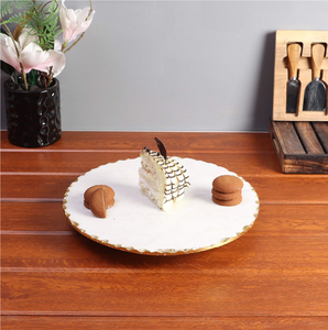 Lazy Susan de Madera y Mármol, Hecho a Medida, Novedad Artesanal, Artículo Decorativo para Mesa de Comedor, Lazy Susan de Mármol - Product Image 4