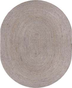Handmade Gray Oval Jute <b>Rug</b> Natural Fiber Area Carpet Braided <b>Boho</b> Farmhouse <b>Rug</b> For Living Room Bedroom - Product Image 2