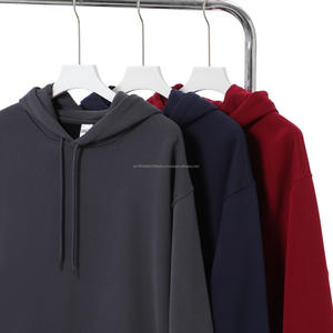 เสื้อฮู้ดดี้ผ้าฟลีซซับในขนสัตว์สีเงิน หนัก 450 กรัม ผ้าฝ้าย 100% สำหรับฤดูใบไม้ร่วงและฤดูหนาว ขายส่งแบบกำหนดเองได้ - Product Image 3