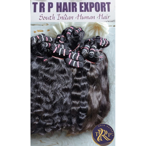 ผมแท้ 100% ยี่ห้อ Trp Hair Export แบบลอนคลายสีดำธรรมชาติ ความยาว 20 นิ้ว สำหรับถักเปียจาก Templesource ประเทศอินเดีย - Product Image 2