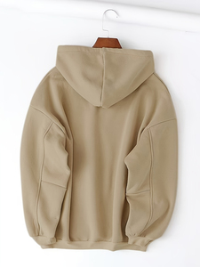 Conjunto de Sudadera con Capucha para Hombre, 100% Algodón, Primavera-Verano 2026, Ropa Deportiva Casual con Pantalones Anchos, Conjunto de Dos Piezas, Color Sólido - Product Image 2