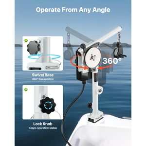 Verricello Elettrico 12V DC 1200W con Capacità di Sollevamento di 198 Libbre, Velocità del Filo 115 Ft/min e Rotazione a 360 Gradi - Product Image 4