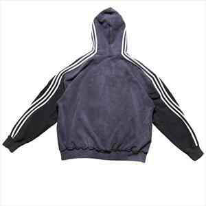 Sweat à capuche zippé vintage rayé de haute qualité, personnalisé par le fabricant, 100 % coton épais 500 GSM, délavé à l'acide - Product Image 2