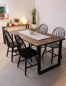 Table à manger de 71 pouces pour 6 personnes, table de cuisine de style farmhouse avec structure en métal, bureau rectangulaire pour manger, meubles de salle à manger - Product Image 3