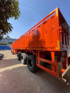 Remorque en acier ondulé à haute capacité de charge Autocraft, paroi latérale durable, remorque de camion commerciale par un fabricant indien, fret et utilitaire - Product Image 3