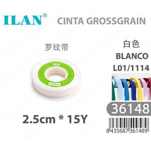 Nastro bianco da 2,5 cm 15Y per lavori artigianali - Product Image 1