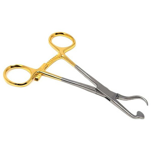 Pinces à couronne courbées TC Keramo Grip avec inserts diamantés en acier inoxydable, instruments chirurgicaux orthopédiques manuels de type dur - Product Image 2