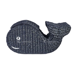 Adorable forma moderna de perro salchicha, cesta de almacenamiento de jacinto de agua para ropa en decoración del hogar forma de ballena de Vietnam al por mayor - Product Image 3