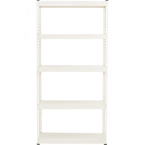 White metal bookshelf 5 shelf <b>open</b> storage <b>Bookcase</b> display rack Office living room furniture Metal storage <b>bookcase</b> - Product Image 4