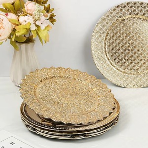 จานรองตกแต่งทรงกลมโลหะสำหรับงานเลี้ยงและจัดเลี้ยง - Product Image 3