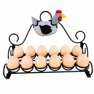 Support de rangement rotatif en spirale en métal noir pour œufs frais, pour le rangement et la présentation sur comptoir de cuisine - Product Image 6