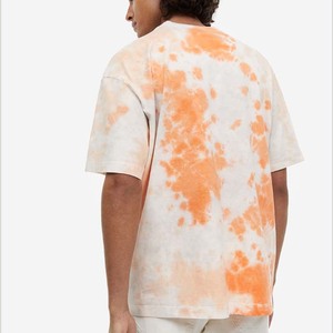 T-shirt Homme Oversize Vintage à Manches Courtes Orange et Blanc Col Rond Coupe Jersey 100% Coton Anti-Plis Respirant - Product Image 5