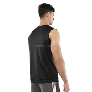 Premium Muscle <b>Men</b> <b>Black</b> Sleeveless Gym Tank Performance Fit Moisture Wicking Lightweight Top Perfect for Training & Summer Use - Product Image 4